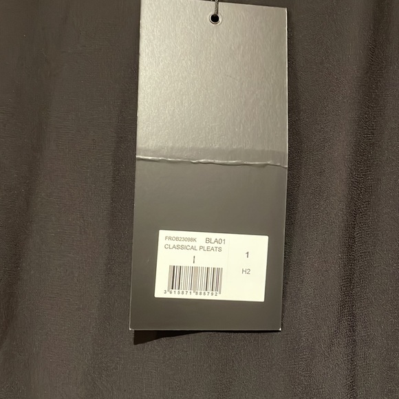 Pleated Short Black Dress W/ Shoulder Buttons - the Kooples size small (1) NWT - Picture 7 of 9